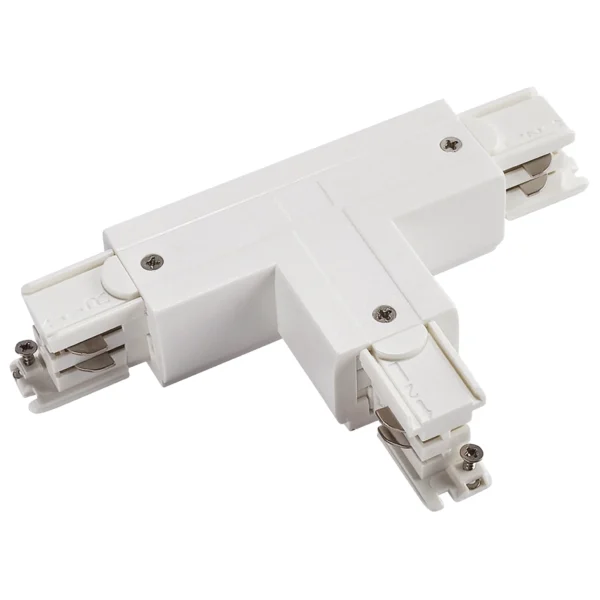 Einspeiser-Steckverbinder "SPS2" für 3-Phasen-Schienensystem, T2 Links, weiß