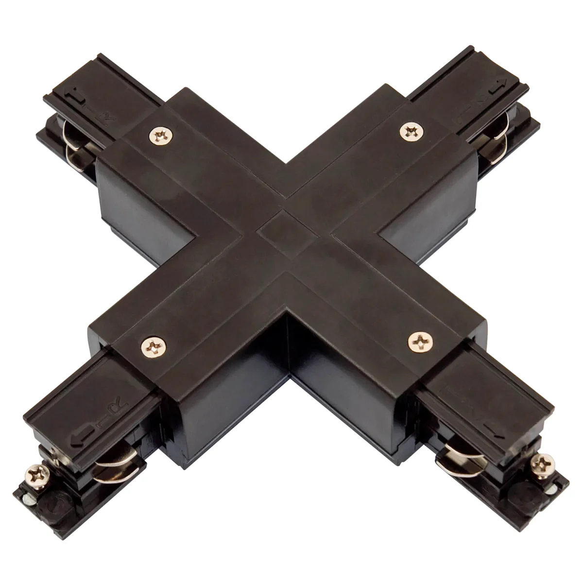 Einspeiser-Steckverbinder "SPS2" für 3-Phasen-Schienensystem, Kreuz, schwarz – Bild 1