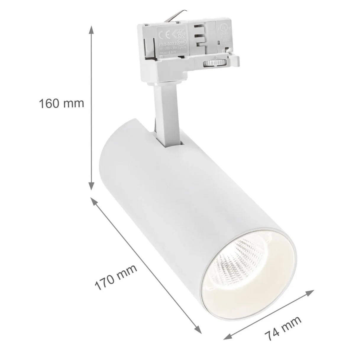 LED Stromschienenstrahler "Andromeda", 25W, 2.650lm, neutralweiß, weiß – Bild 4