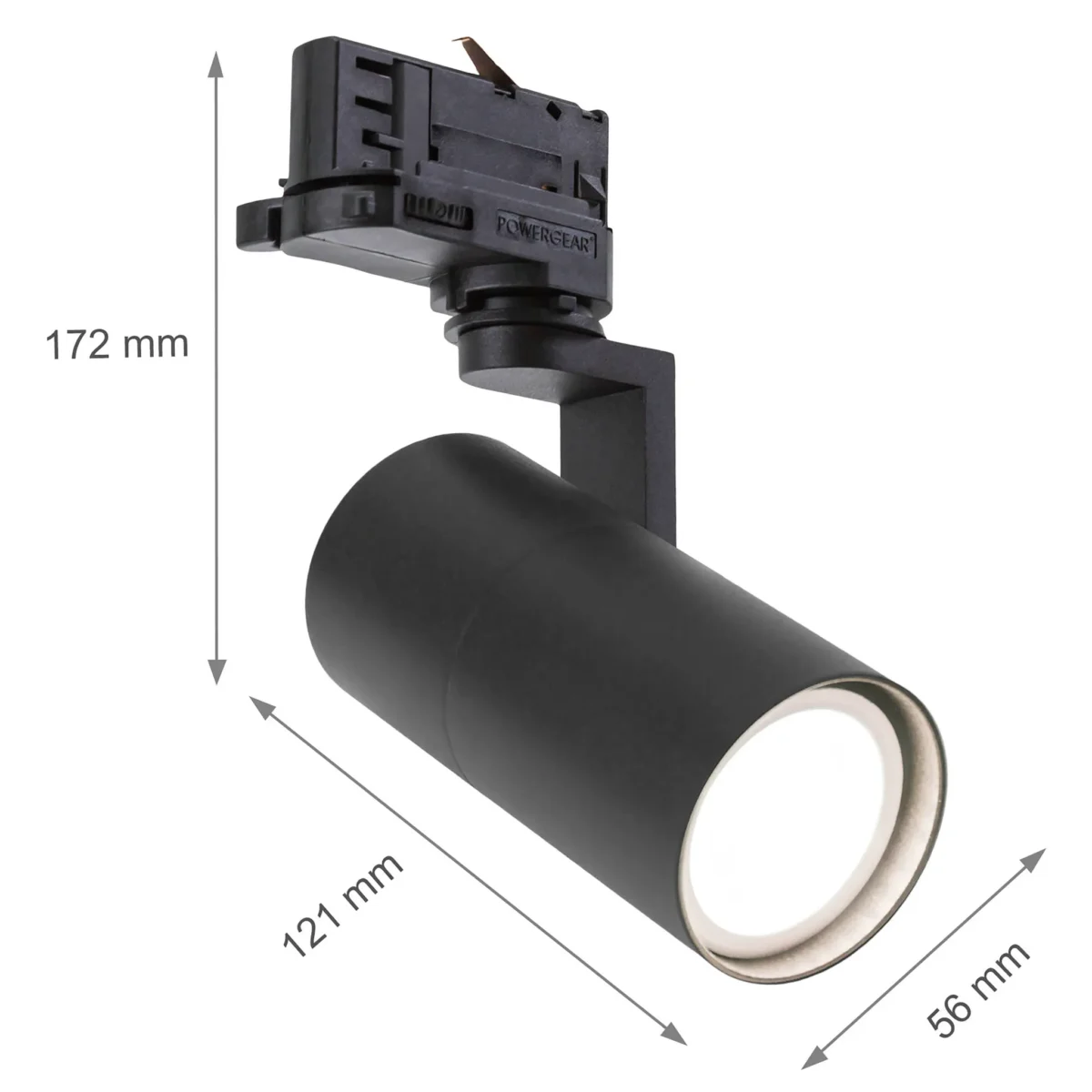 GU10 Strahler "Madara Mini II", 250V, IP20, 56,5x121x172mm, schwarz – Bild 3