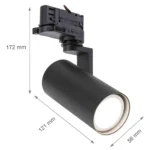 GU10 Strahler "Madara Mini II", 250V, IP20, 56,5x121x172mm, schwarz – Bild 3