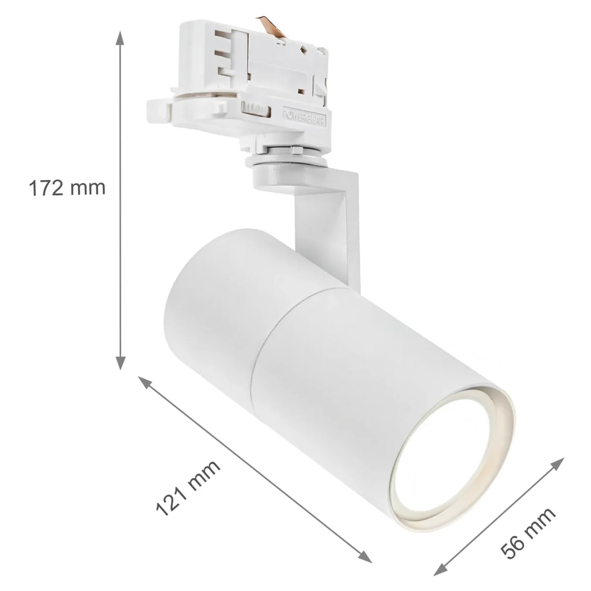 GU10 Strahler "Madara Mini II", 250V, IP20, 56,5x121x172mm, weiß – Bild 3