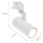 GU10 Strahler "Madara Mini II", 250V, IP20, 56,5x121x172mm, weiß – Bild 3