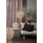 LED Design-Kugel "Galax", 1,2W, silber, ca. 30x30cm, warmweiß, 50 LED's, outdoor – Bild 2