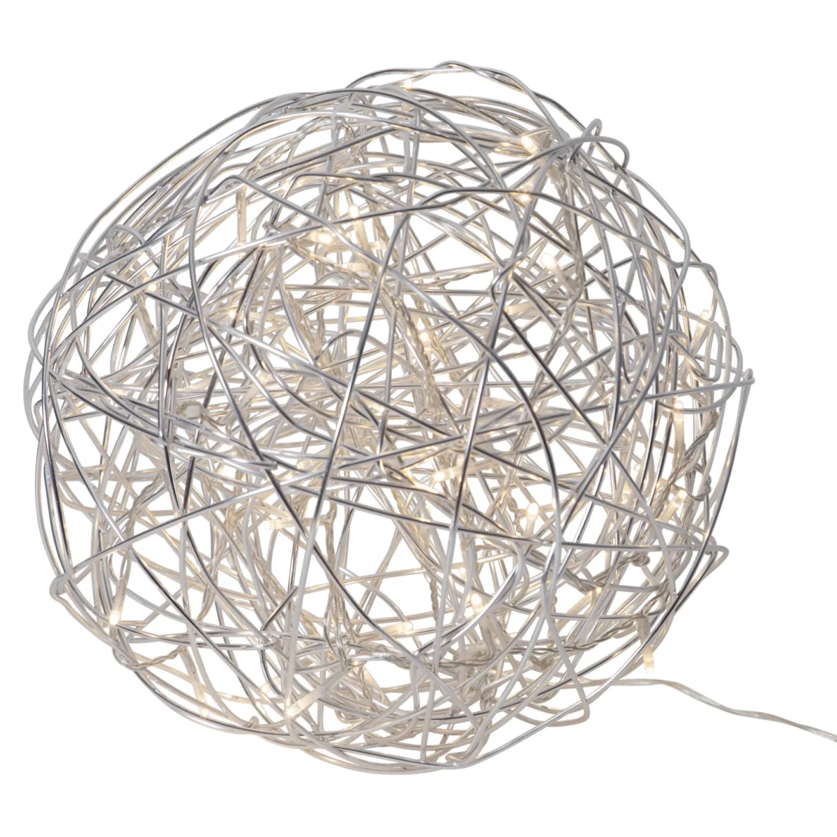 LED Design-Kugel "Galax", 1,2W, silber, ca. 30x30cm, warmweiß, 50 LED's, outdoor – Bild 4