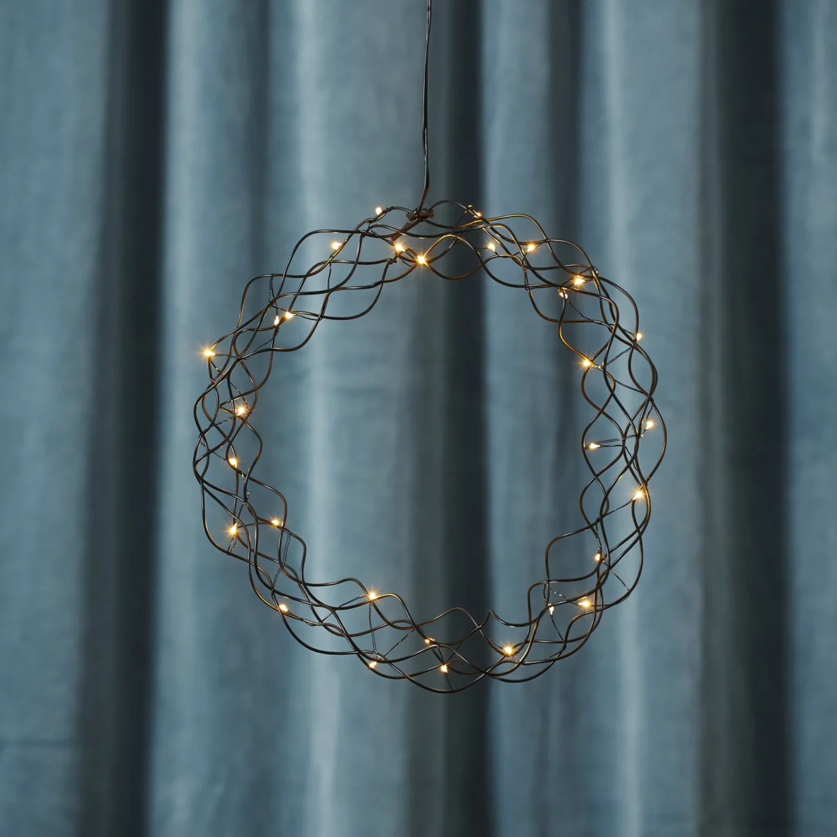 LED-Dekoleuchte "Curly", Metall, 0.6W, 3V, 33 lm, warmweiß, 30 LED's, 30x30cm – Bild 2