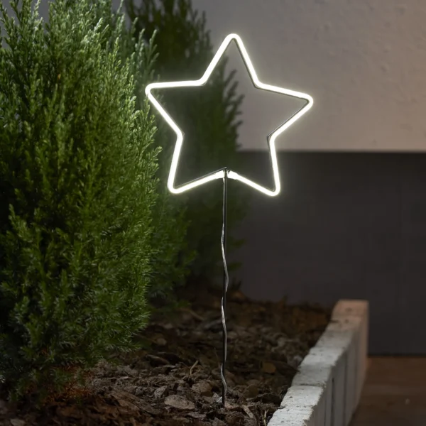 LED-Lichtstern "Neonstar", 0.06W, 3V, 72 LED's (neutralweiß), 22x58cm, outdoor