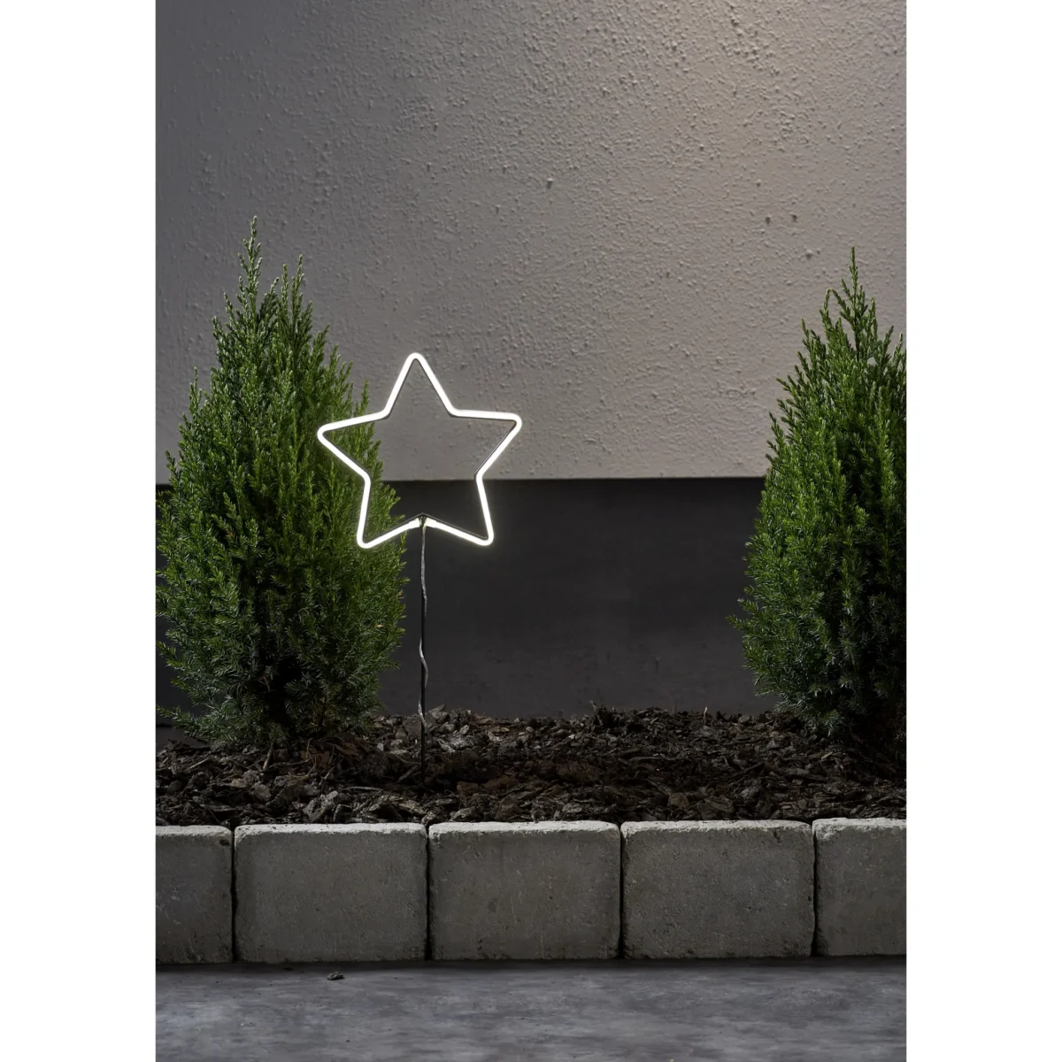 LED-Lichtstern "Neonstar", 0.06W, 3V, 72 LED's (neutralweiß), 22x58cm, outdoor – Bild 3