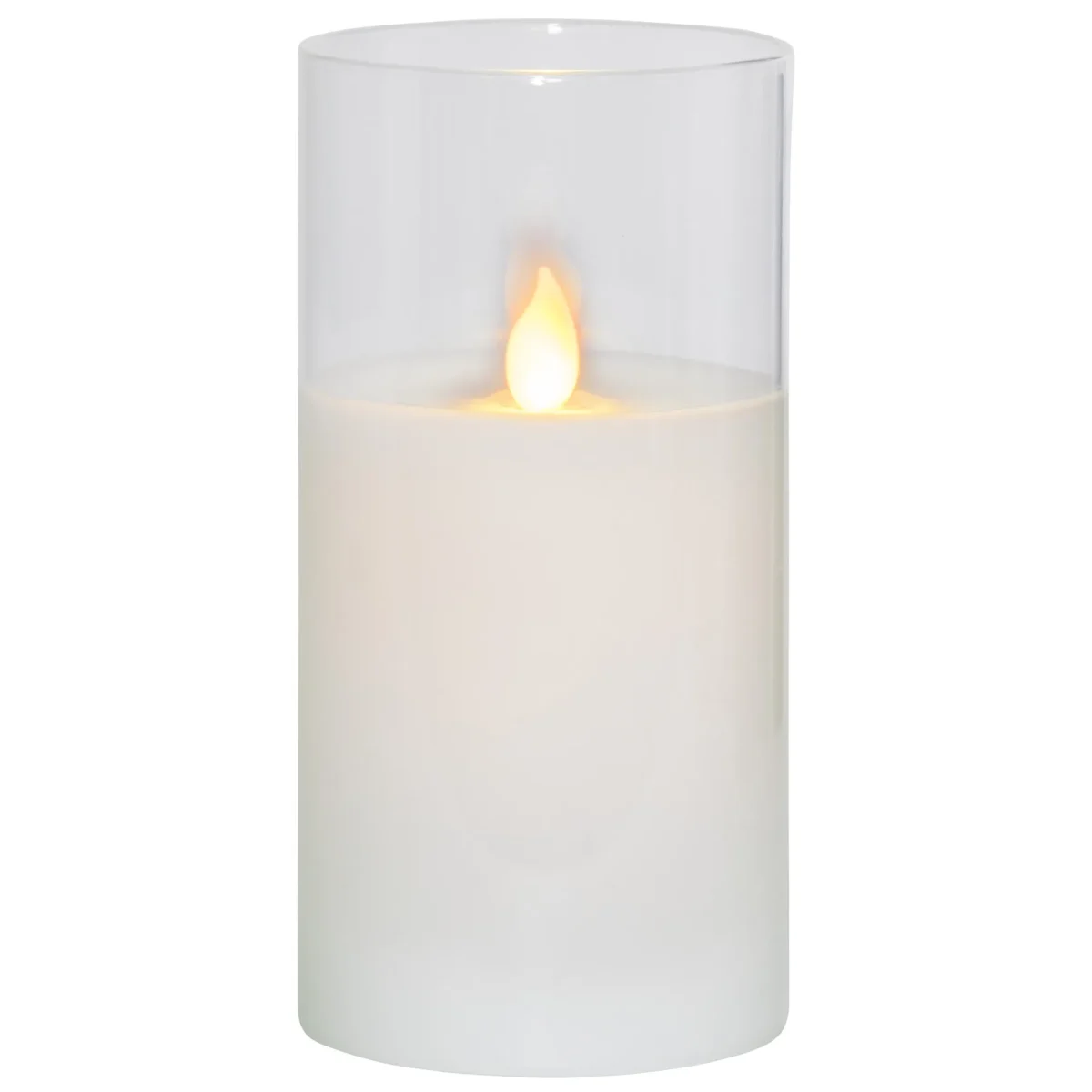 LED-Windlicht "M-Twinkle", weiß, Kunststoffglas, 15x7.5cm, batteriebetrieben – Bild 1