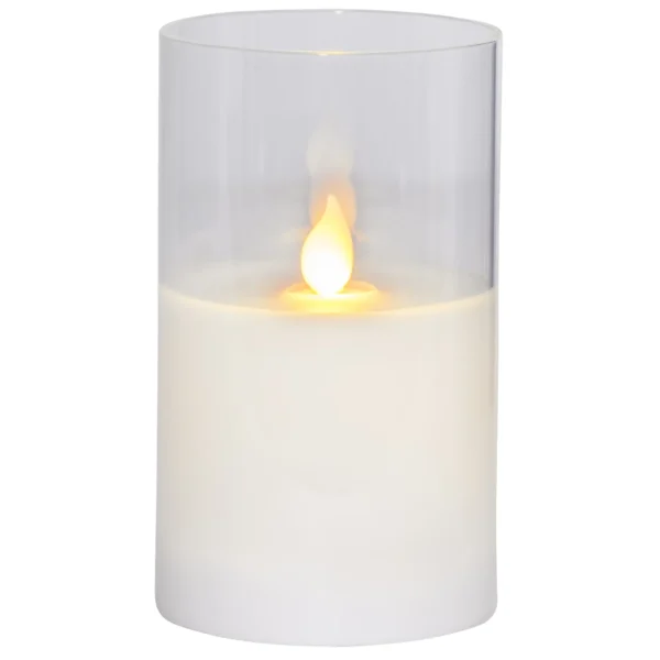 LED-Windlicht "M-Twinkle", weiß, Kunststoffglas, 12.5x7.5cm, batteriebetrieben