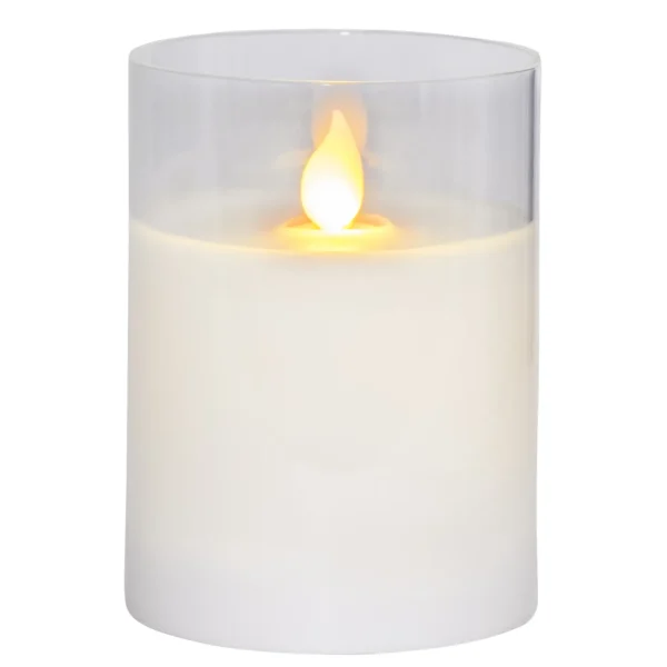 LED-Windlicht "M-Twinkle", weiß, Kunststoffglas, 10x7.5cm, batteriebetrieben