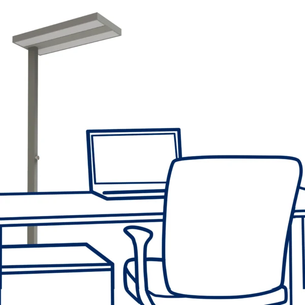 LED-Schreibtisch-Stehleuchte ROLF KERN „Smart“, dimmbar