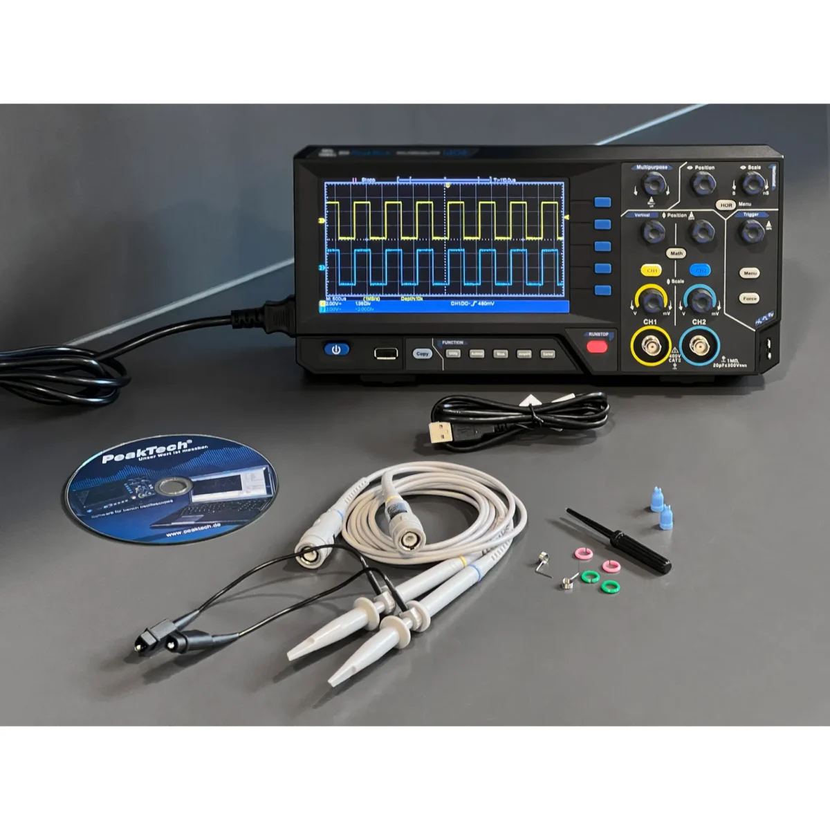 Digital Speicher- Oszilloskop PeakTech "P1402", 20 MHz, 2CH, 250 MS/s – Bild 5