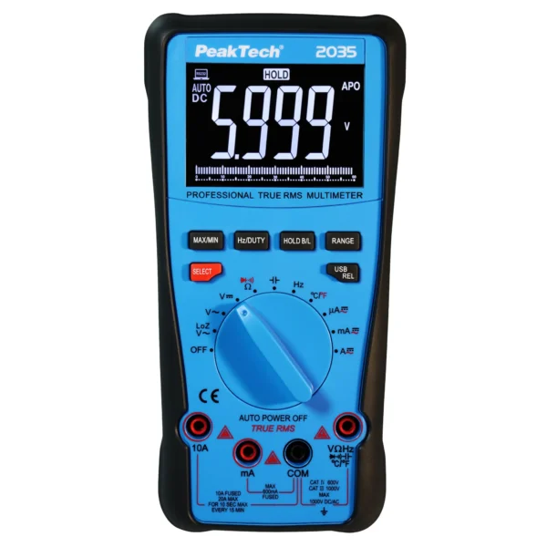 Digital Multimeter PeakTech "P2035", 6000 Counts, 1000V, True RMS, USB