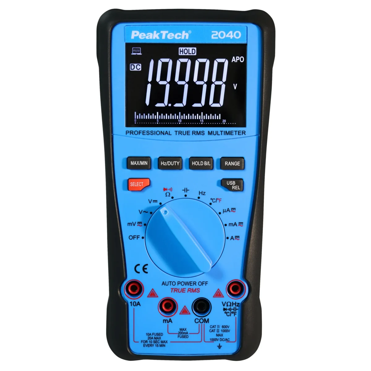 Digital Multimeter PeakTech "P2040", 20000 Counts, 1000V, True RMS, USB – Bild 1