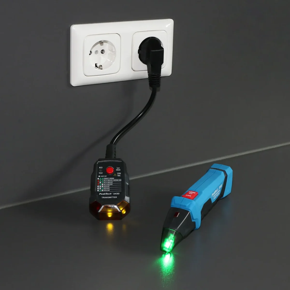 Stromkreisdetektor, Sicherungsfinder, PeakTech "P3432", Sender & Empfänger,IP40 – Bild 5