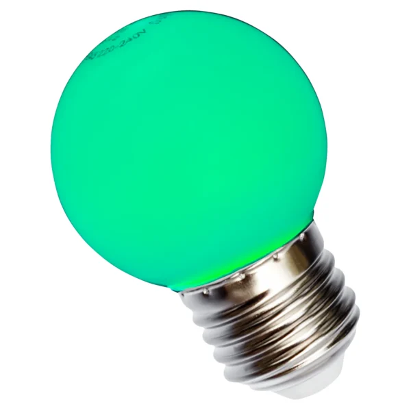 LED Tropfenlampe Grün, E27, 1W, 230V, 50mA, Abstrahlwinkel 270°