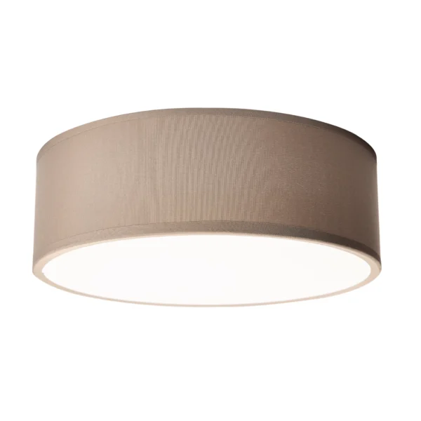 Deckenleuchte EINLICHT "Fabric" für 1x E27, Ø30cm, Taupe, Stoffschrim