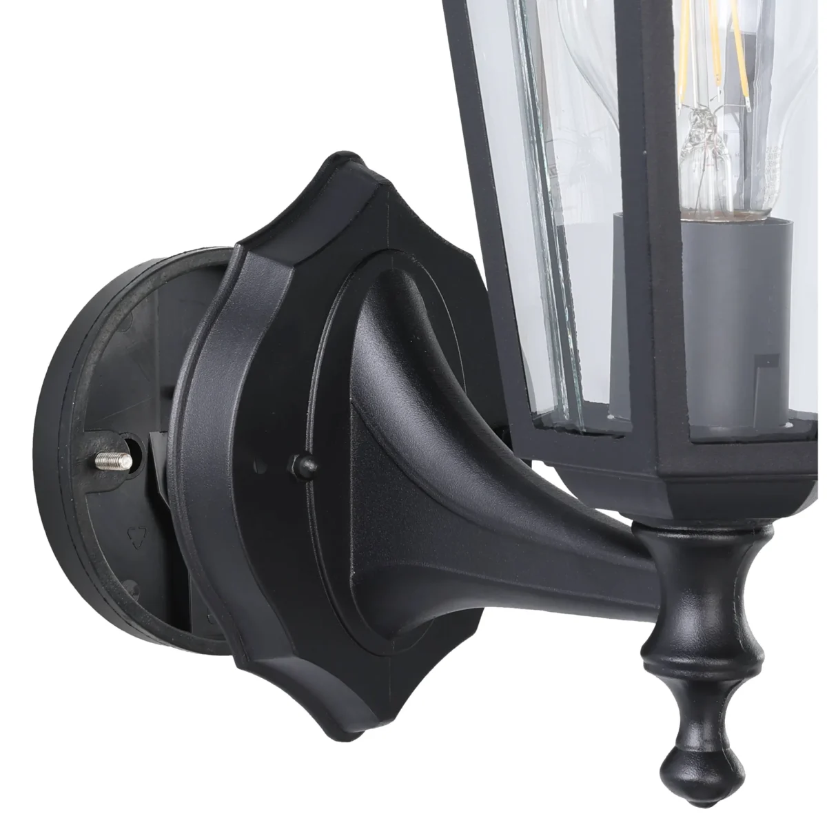 Wandleuchte EGLO "Laterna 4", E27, schwarz, klares Glas, Aluminium – Bild 3