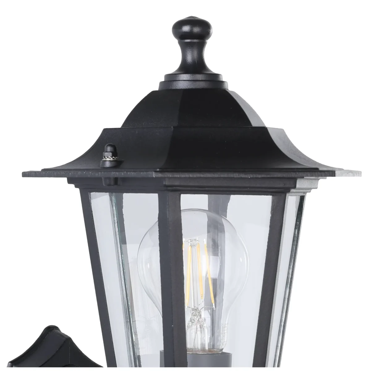 Wandleuchte EGLO "Laterna 4", E27, schwarz, klares Glas, Aluminium – Bild 4