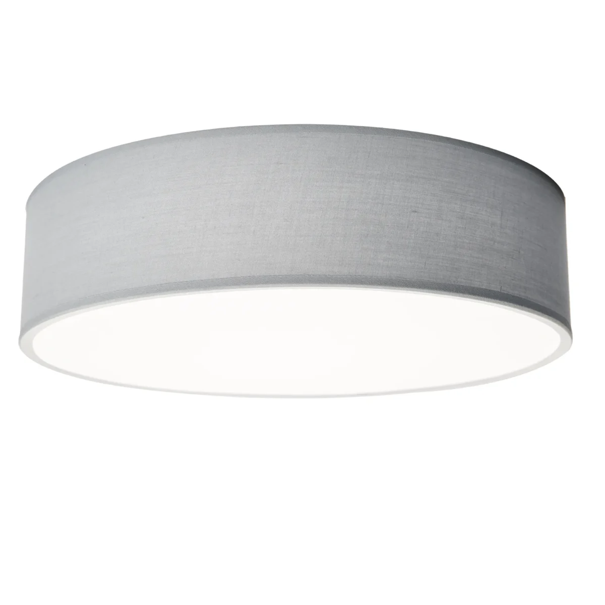 Deckenleuchte EINLICHT "Fabric" für 2x E27, Ø38cm, Blaugrau, Stoffschrim – Bild 1