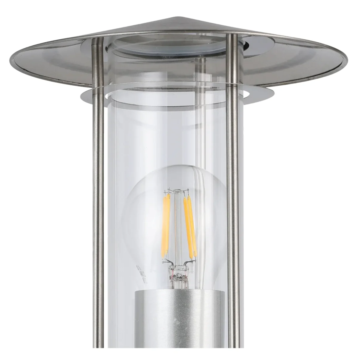 Wandleuchte EGLO "Lisio", Edelstahl, E27, klares Glas – Bild 5