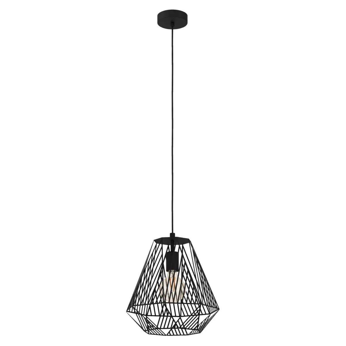 Hängeleuchte EGLO "Stype", E27, Stahl, schwarz, 110x33cm – Bild 1