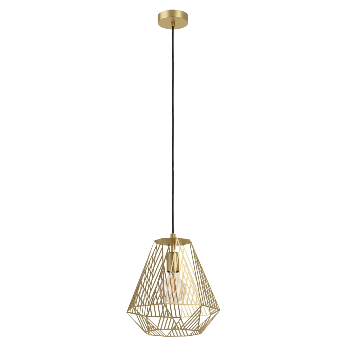 Hängeleuchte EGLO "Stype", E27, Stahl, gold, 110cm – Bild 1