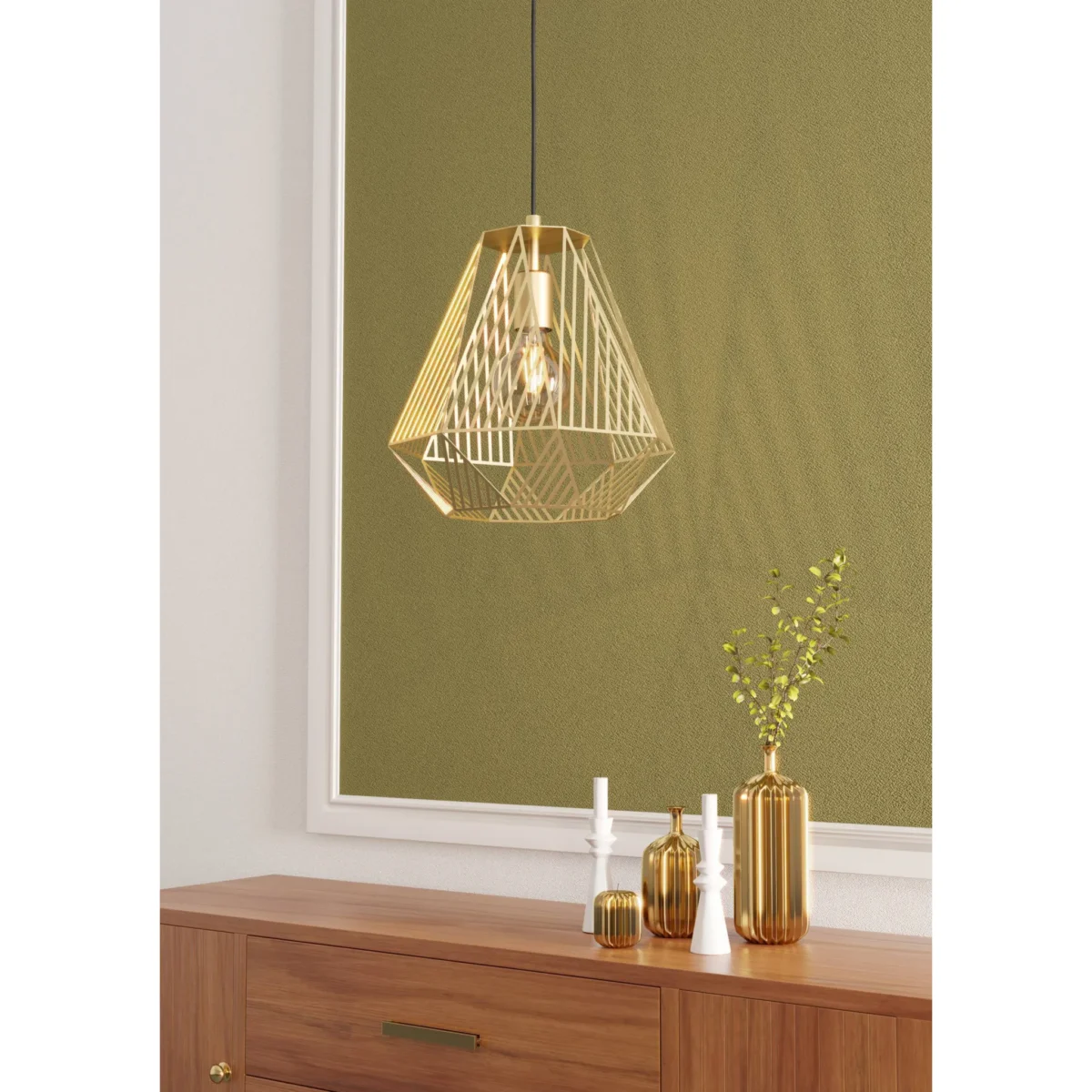 Hängeleuchte EGLO "Stype", E27, Stahl, gold, 110cm – Bild 5