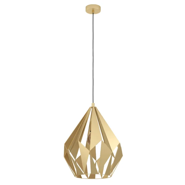 Hängeleuchte EGLO "Carlton", E27, Stahl, gold, 110cm
