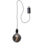 LED-Glaskugel "Bowl", warmweiß, 1m Kabel, 12,5x19,5cm, IP44, Batteriebetrieben