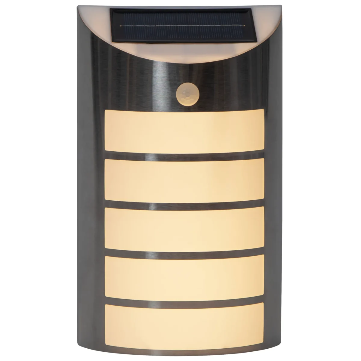 LED Solar-Wandleuchte "Wally", Edelstahl, Bewegungsmelder, inkl. Akku, 26,5x16cm – Bild 1