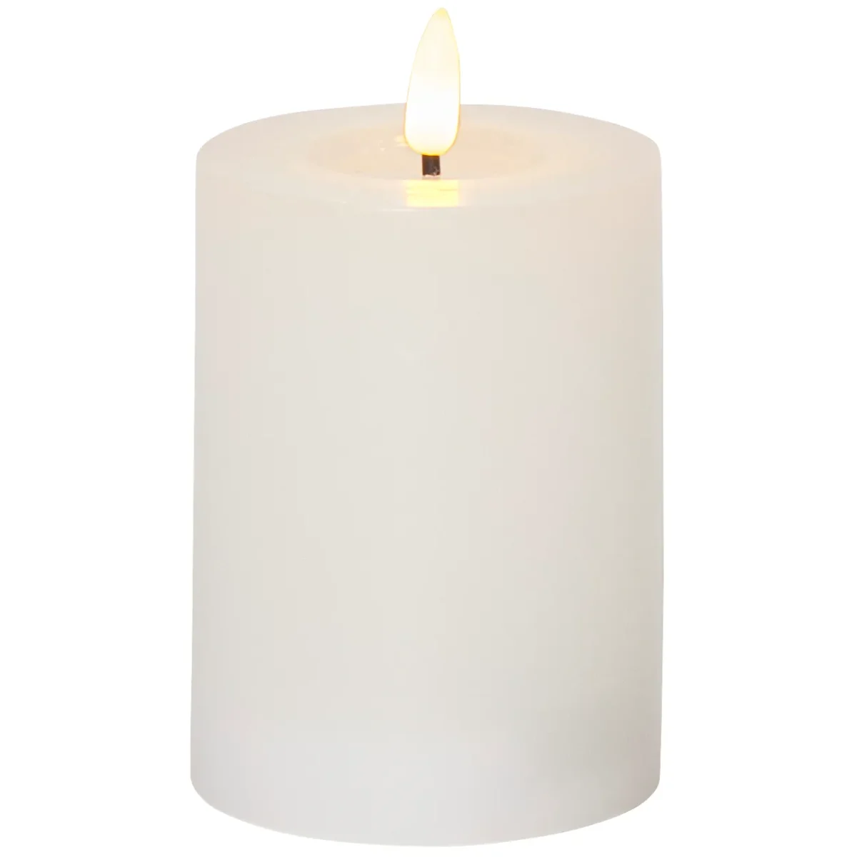 LED Echtwachs-Kerze "Flamme Flow",  flackernd, batteriebetrieben, 7,5x12,5cm – Bild 1