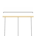 Hängeleuchte EGLO "Carlton", 3-flammig, E27, Stahl, gold, 80,5x20,5x110cm – Bild 5