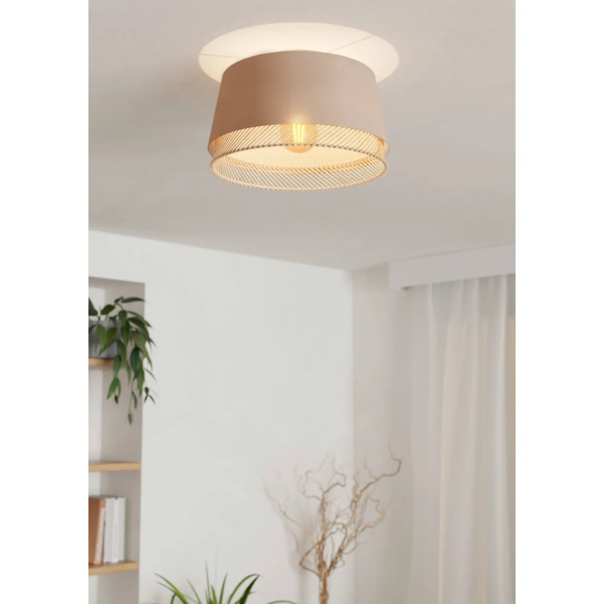 Deckenleuchte EGLO "Tabley", E27, Stahl, natur/braun, 23,5cm – Bild 2