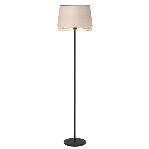 Stehleuchte EGLO "Tabley", E27, Stahl, natur/braun, 153cm