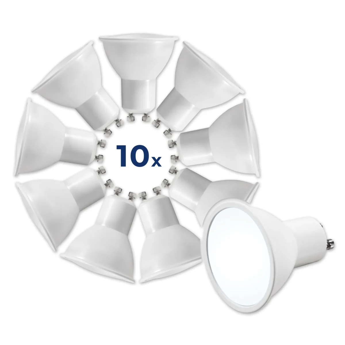 LED-Strahler McShine "MS-60-10" GU10, 6W, 510lm, 6500K, tageslichtweiß,10er-Pack – Bild 1