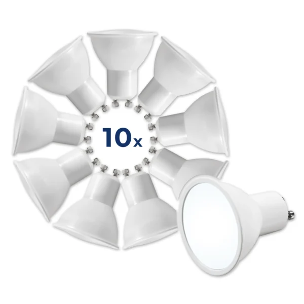 LED-Strahler McShine "MS-60-10" GU10, 6W, 510lm, 6500K, tageslichtweiß,10er-Pack