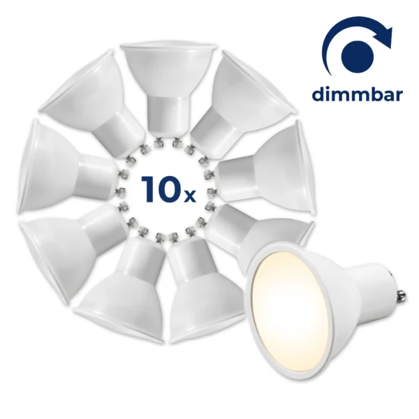 LED-Strahler McShine "MS-60-10dimm" 6W, 510lm, warmweiß, dimmbar, 10er-Pack