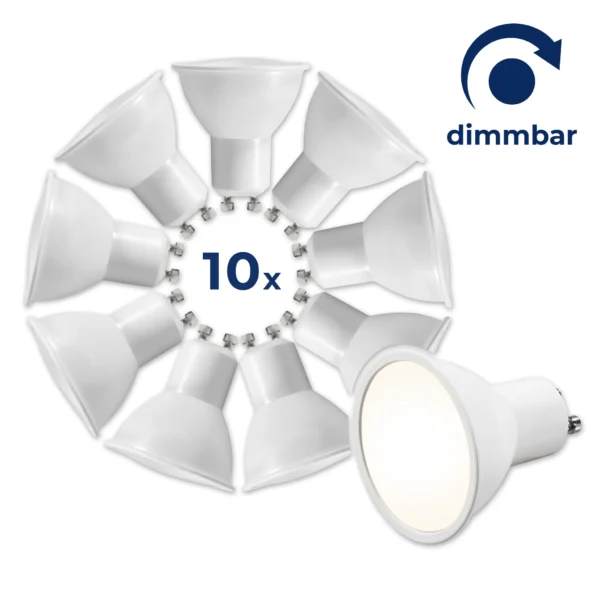 LED-Strahler McShine "MS-60-10dimm" 6W, 510lm, neutralweiß, dimmbar, 10er-Pack
