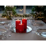 LED Wachskerze "Flamme Flow", rot, 12,5x7,5cm, naturgetreue Flamme – Bild 5