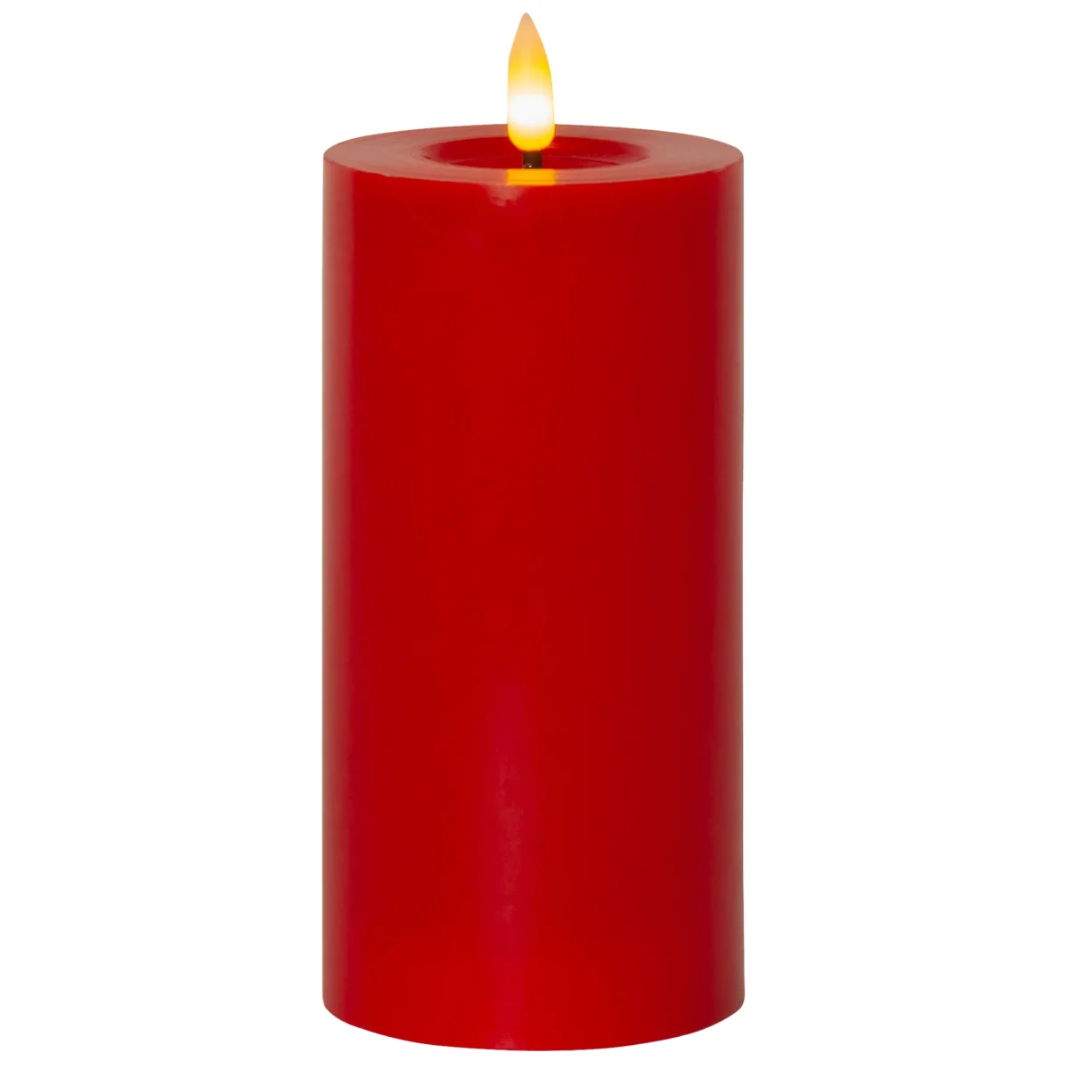 LED Wachskerze "Flamme Flow", rot, 17x7,5cm, naturgetreue Flamme – Bild 1