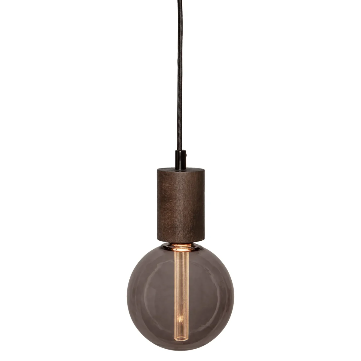 LED-Lampe "Soft Glow", E27, 2800K, 80 Ra, 45lm, 12,5x16,4cm,1,1W, Rauchglas – Bild 3