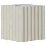 Tischleuchtenfassung "Box", E27-Fassung, geriffelt, beige, mit Schalter