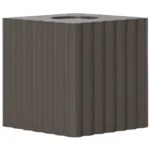 Tischleuchtenfassung "Box", E27-Fassung, geriffelt, braun, mit Schalter