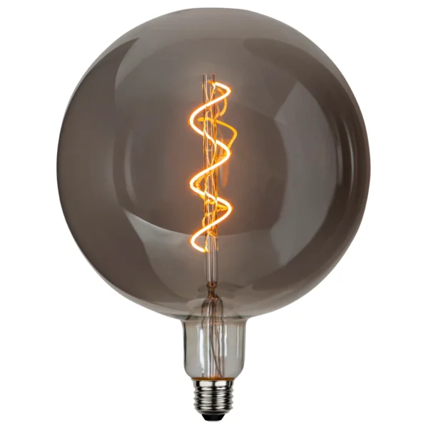 LED-Lampe "Industrial Vintage", E27, 2200K, Rauchglas, 55lm, 2,6W, dimmbar