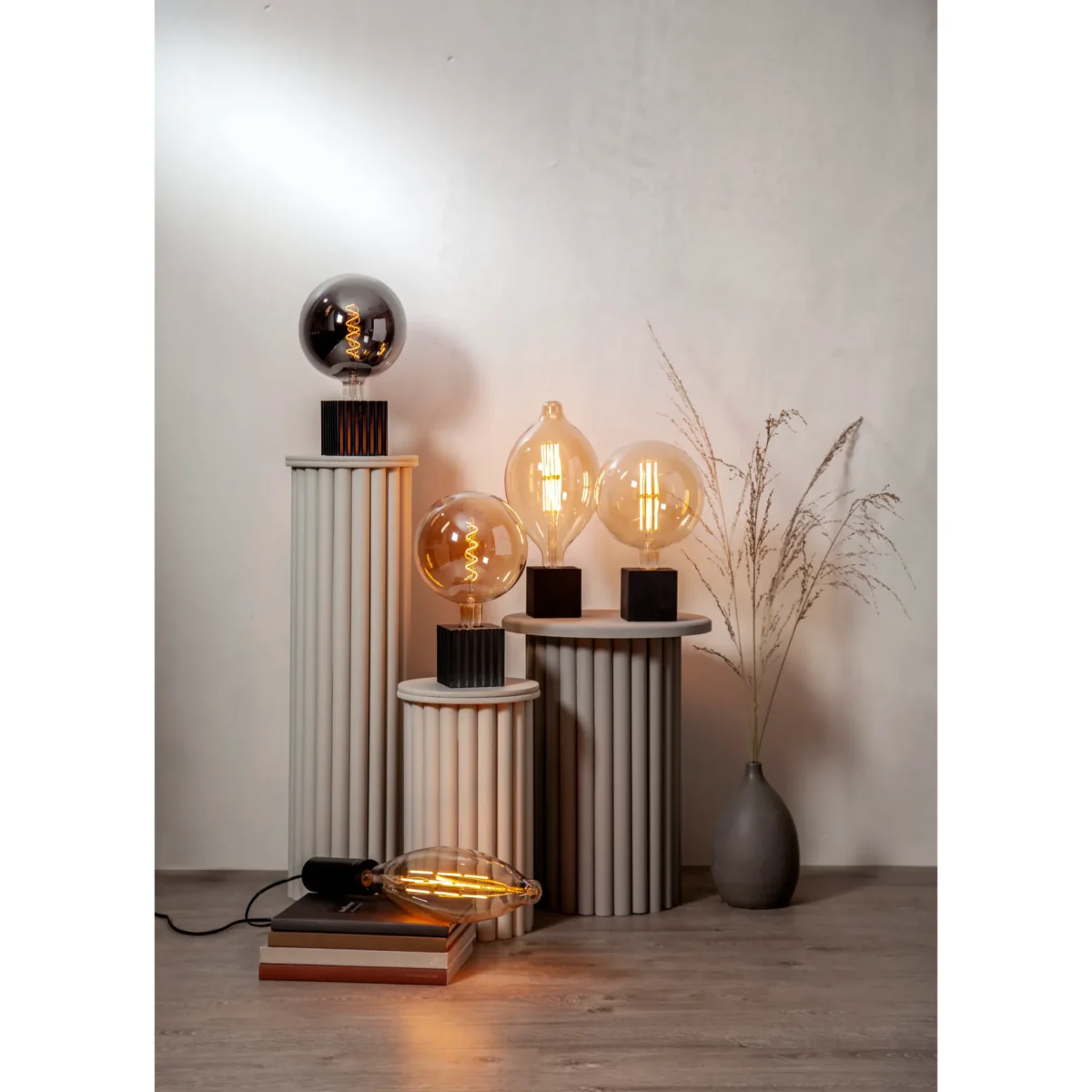 LED-Lampe "Industrial Vintage", E27, 2200K, Rauchglas, 55lm, 2,6W, dimmbar – Bild 4