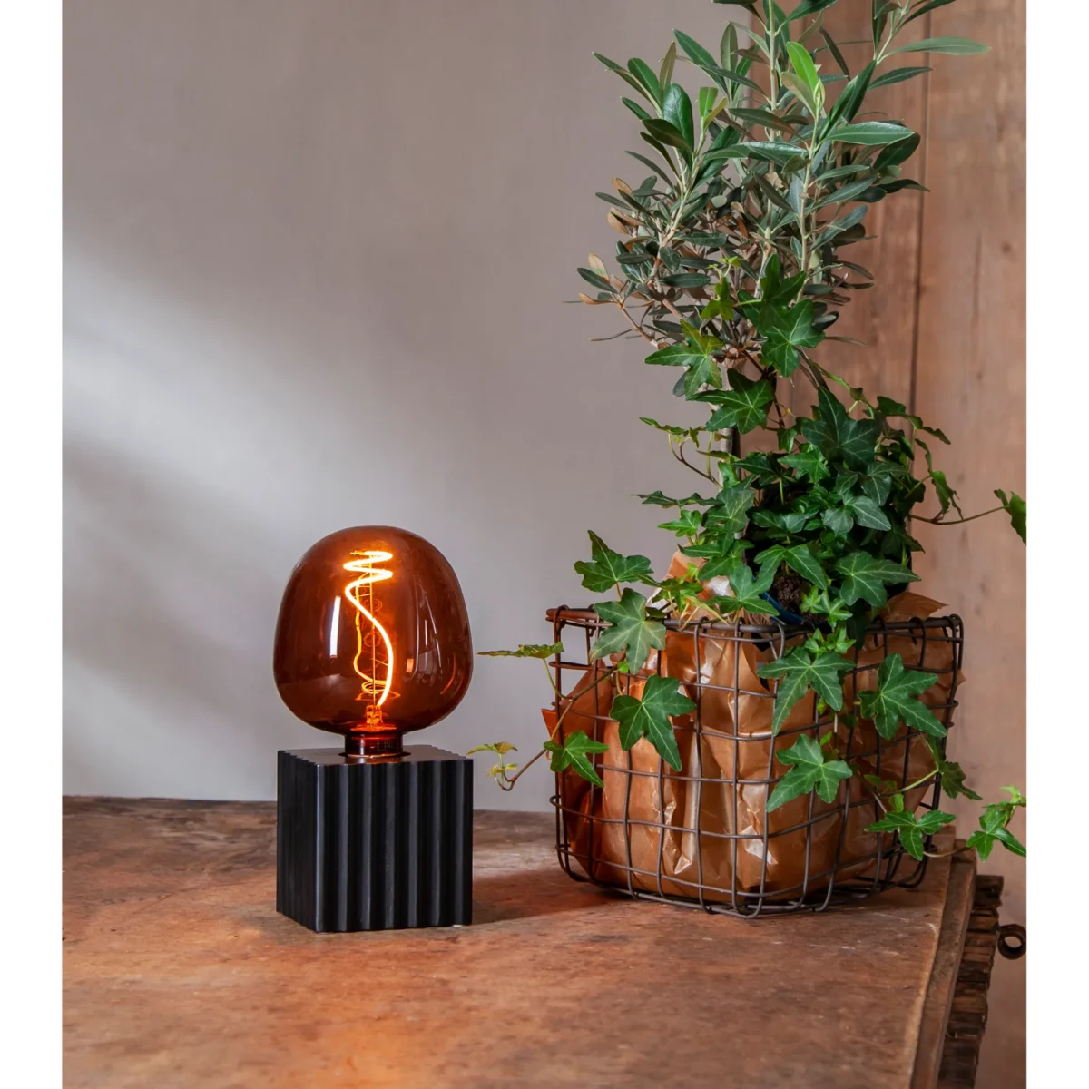 LED-Lampe "Cognac Apple", E27, 1800K, 1W, 80 Ra, 40lm, ca. 12,5x17cm – Bild 4