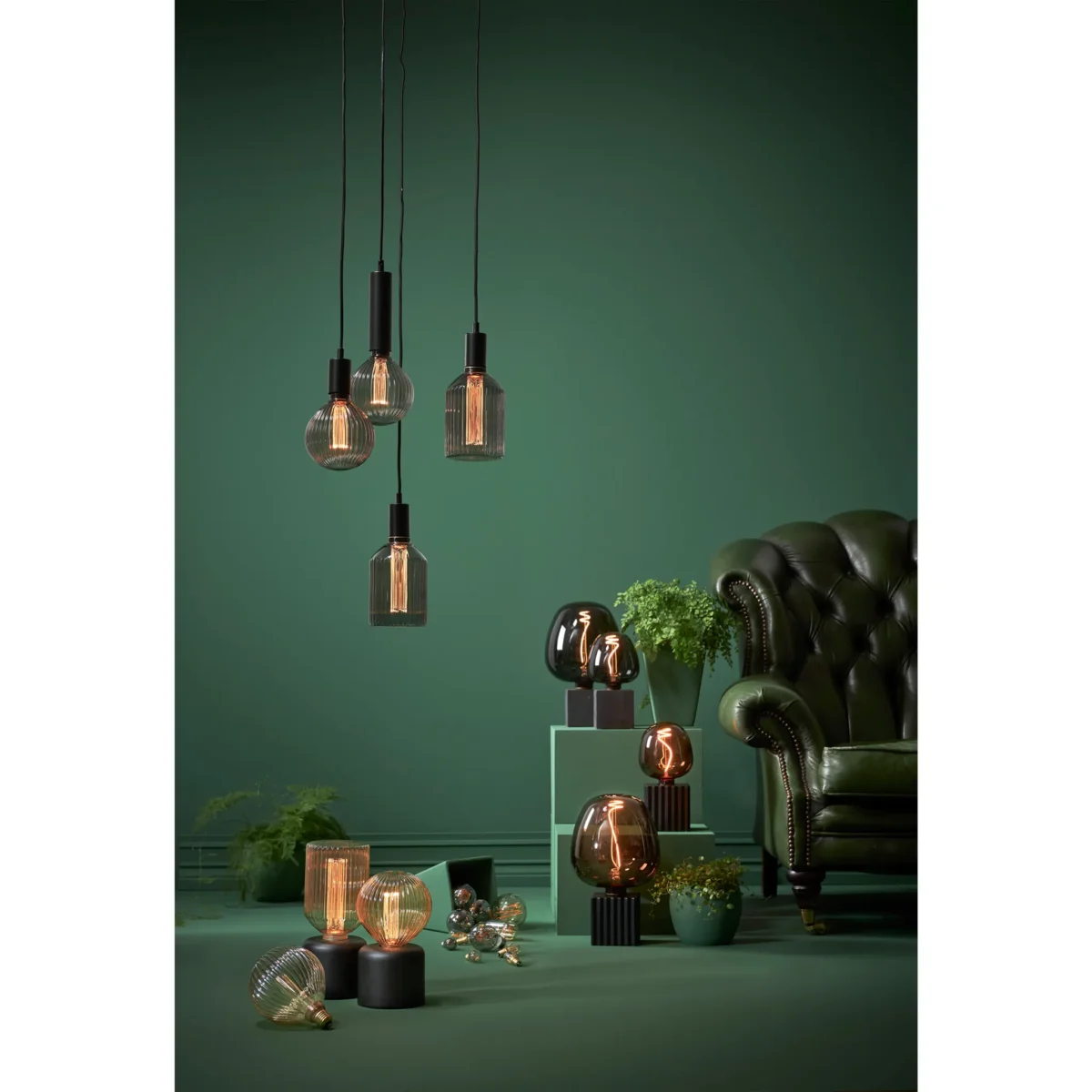 LED-Lampe "Cognac Apple", E27, 1800K, 1W, 80 Ra, 40lm, ca. 12,5x17cm – Bild 5
