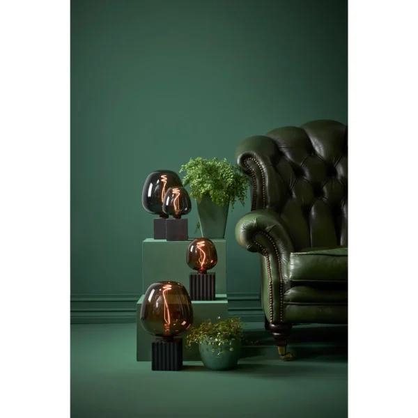 LED-Lampe "Black Apple", schwarz, E27, 2200K, 2W, 40lm, 12,5x17cm